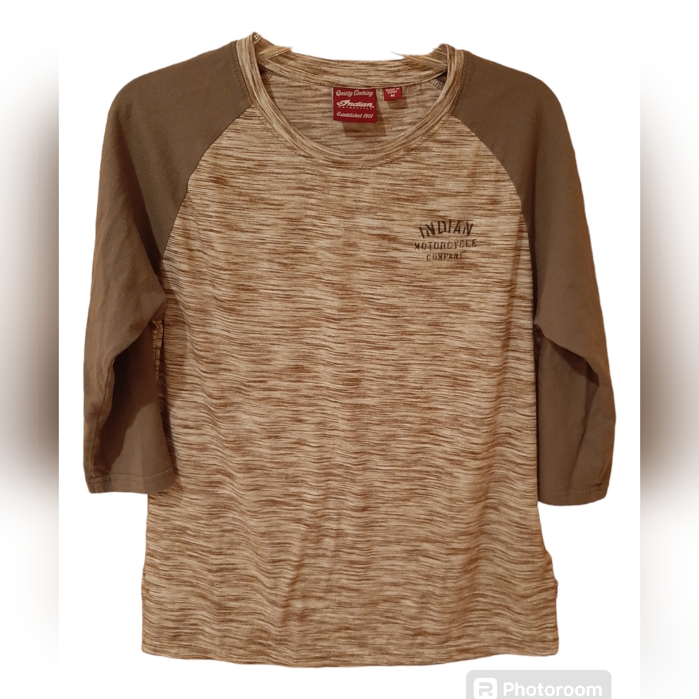 Indian Motorcycle Tee Khaki Color Size Med